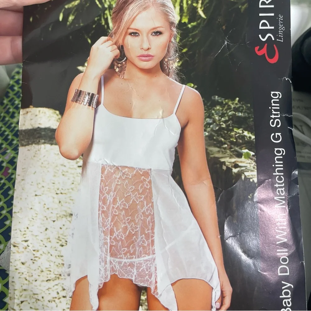 NEW Espiral Lingerie Baby Doll With Matching G-String Size XL - Picture 3 of 6